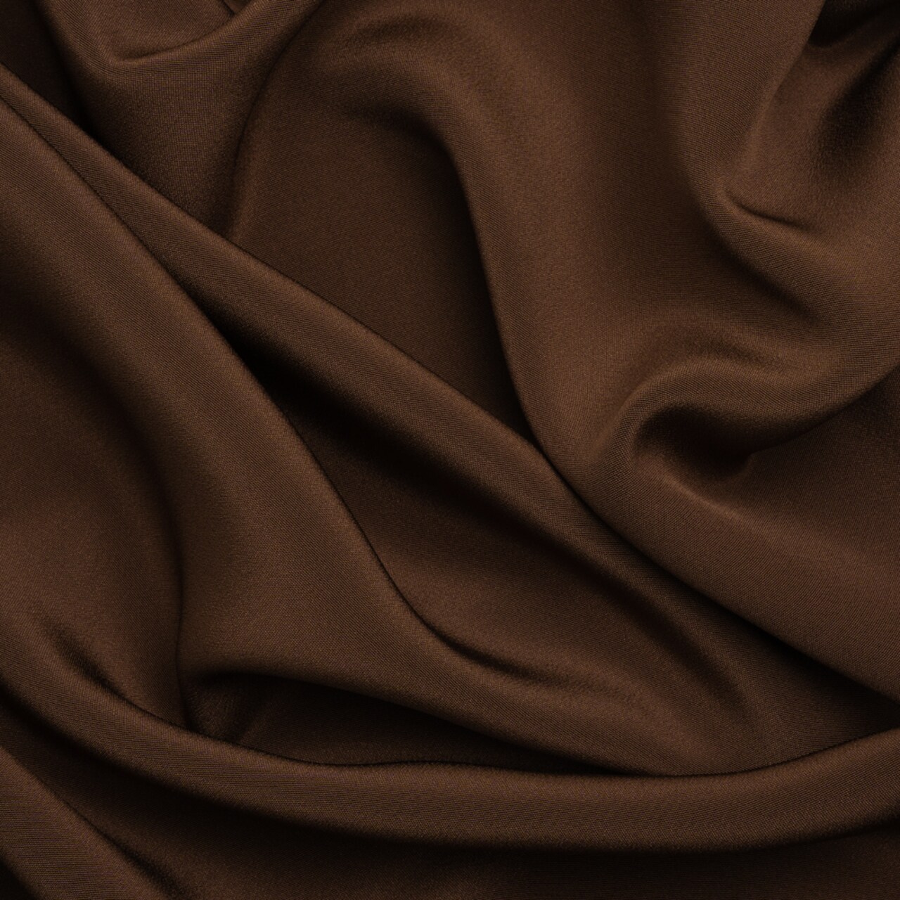 1 Yard Chocolate Silk 4 Ply Crepe 44" Wide Luxurious Fabric for Elegant Apparel